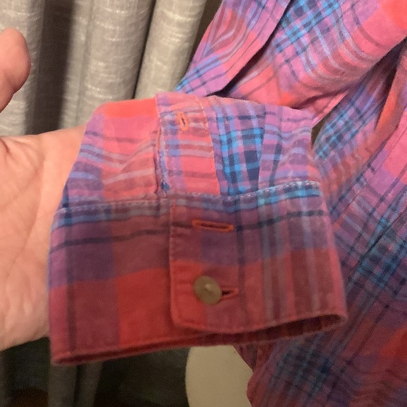 American Eagle plaid boyfriend shirt XS - Picture 3 of 4